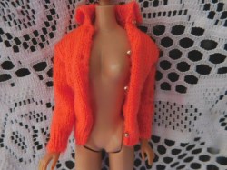 ORANGE KNIT CARDIGAN
